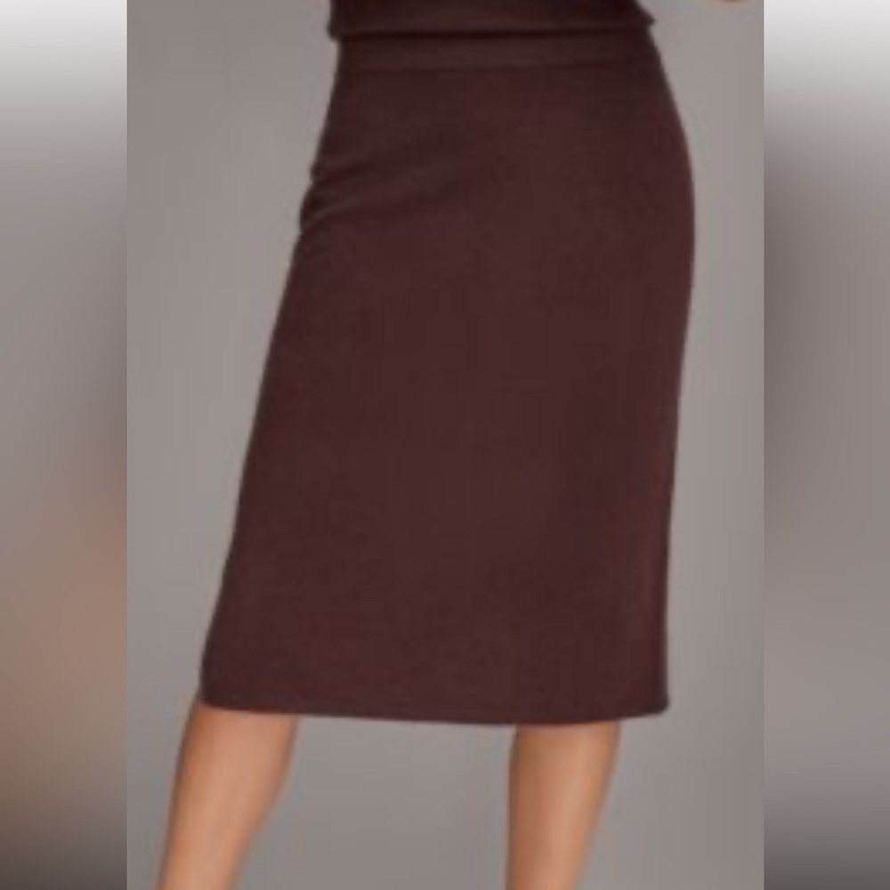 New Donna Karan Brown Pencil Skirt cashmere size L - Picture 11 of 15
